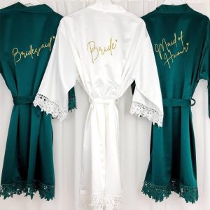 Bride Wedding Robe with Sleeves