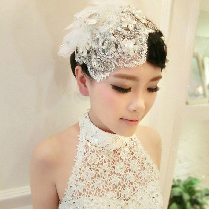 Bride Wedding Beaded Hats